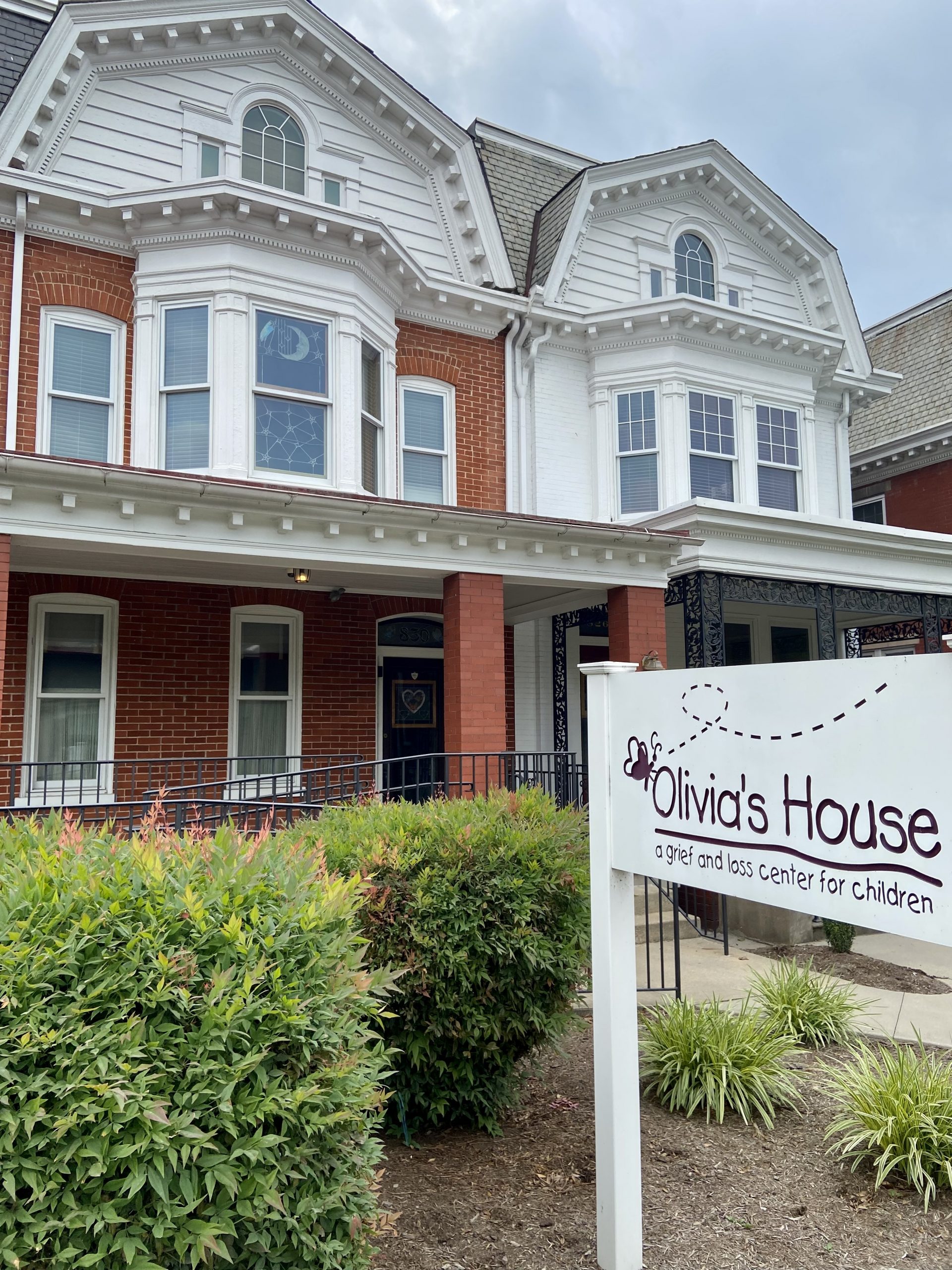 Olivia's House Our York grief center is actually two houses, sitting side by side. One house functions as the center for families, and the other serves as the administrative offices for the staff of Olivia's House. The gardens in the front bright with color and energy, were designed to bring "hope" to the families as they approach our mission for the first time!